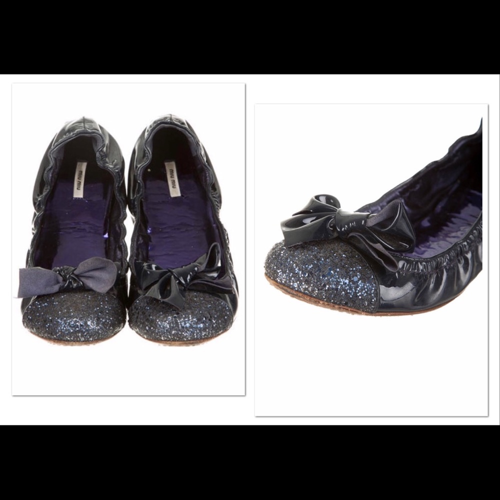 🥿 Miu Miu navy blue ballet flats